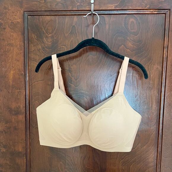 Honeylove Crossover Bra Women's 3X 44 DD(E)/DDD(F) | Beige | Wireless | NWT - Picture 2 of 4